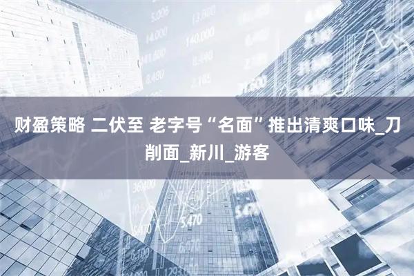 财盈策略 二伏至 老字号“名面”推出清爽口味_刀削面_新川_游客